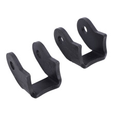 1 Pair Weld Shock Mount Bracket Kit Heavy Duty Rear Shock Mounts for Off-Road Trailers, Black Curved Design