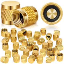 1/4 Flare Cover, Round Brass with Neoprene O-Ring Seal, HVAC Valve Cover, Refrigerant Lock Cover, HVAC Lock Cover 50PCS