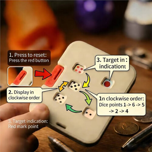 Mechanical Card Dice Fidget Spinner Party Wine Table Roulette Game Haptic Slider Choice Difficult Decision White