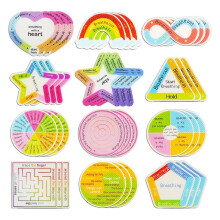 Adesivos Sensoriais Calm Strips para Alívio da Ansiedade, 36 Unidades - Materiais Seguros e À Prova D'Água, Ideais para Escolas e Escritórios