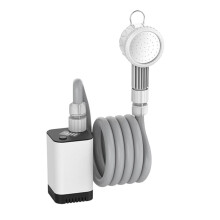 Ducha Portátil para Camping, Ducha para Exteriores, Bomba de Ducha Eléctrica Recargable para Camping con Pantalla LED