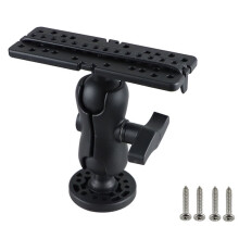 360 Degree Swivel Fish Finder Mount Base for Marine Boat Kayak, Plate Fish Finder Bracket