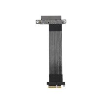 K28SF-BK PCIe 5.0 X4 to X8 Extension Cable PCI-E 4X High-Speed Flexible Riser 15cm for Server PC Case Expansion