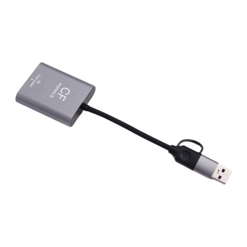 CFexpress Type B Card Reader USB3.2 Gen2 10Gbps 2-in-1 USB C & USB A CFe Card Reader with  Slot for CFexpress Type B