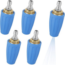 1 Conjunto/5 Unidade Bico de Limpeza de Turbina de Alta Pressão, Rotação de 360 Cabeça de Limpeza de Conexão Rápida 1/4, Adequado para Quintal