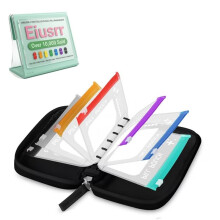 14-Dniowy Wodoodporny Zestaw Saszetek na Tabletki - Etui na Zamek Błyskawiczny z Organizerem na , Kolor Czarny