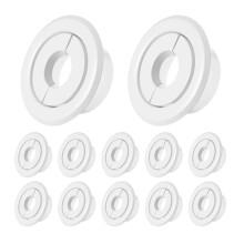 12 Szt. Wpuszczanych Rozet Tryskaczowych 1/2" IPS, Dzielonych, 3-Częściowych, Regulowanych Osłon Głowicy Tryskaczowej 3/4"