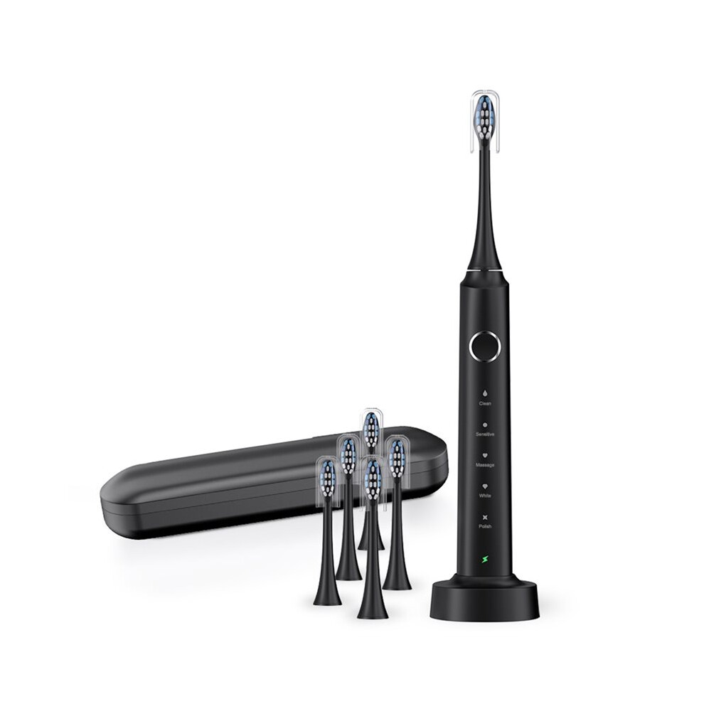 Electric Toothbrushes for Adults  TimerTeeth Whitening Toothbrush IPX7 Waterproof 6 Replaceable Heads Set