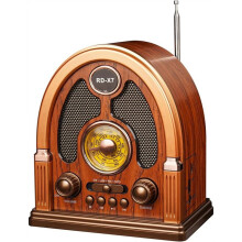 Vintage Portable AM/FM/SW Radio with & TWS-Stereo, USB/TF Playback Rechargeable Radio for Home,Kitchen