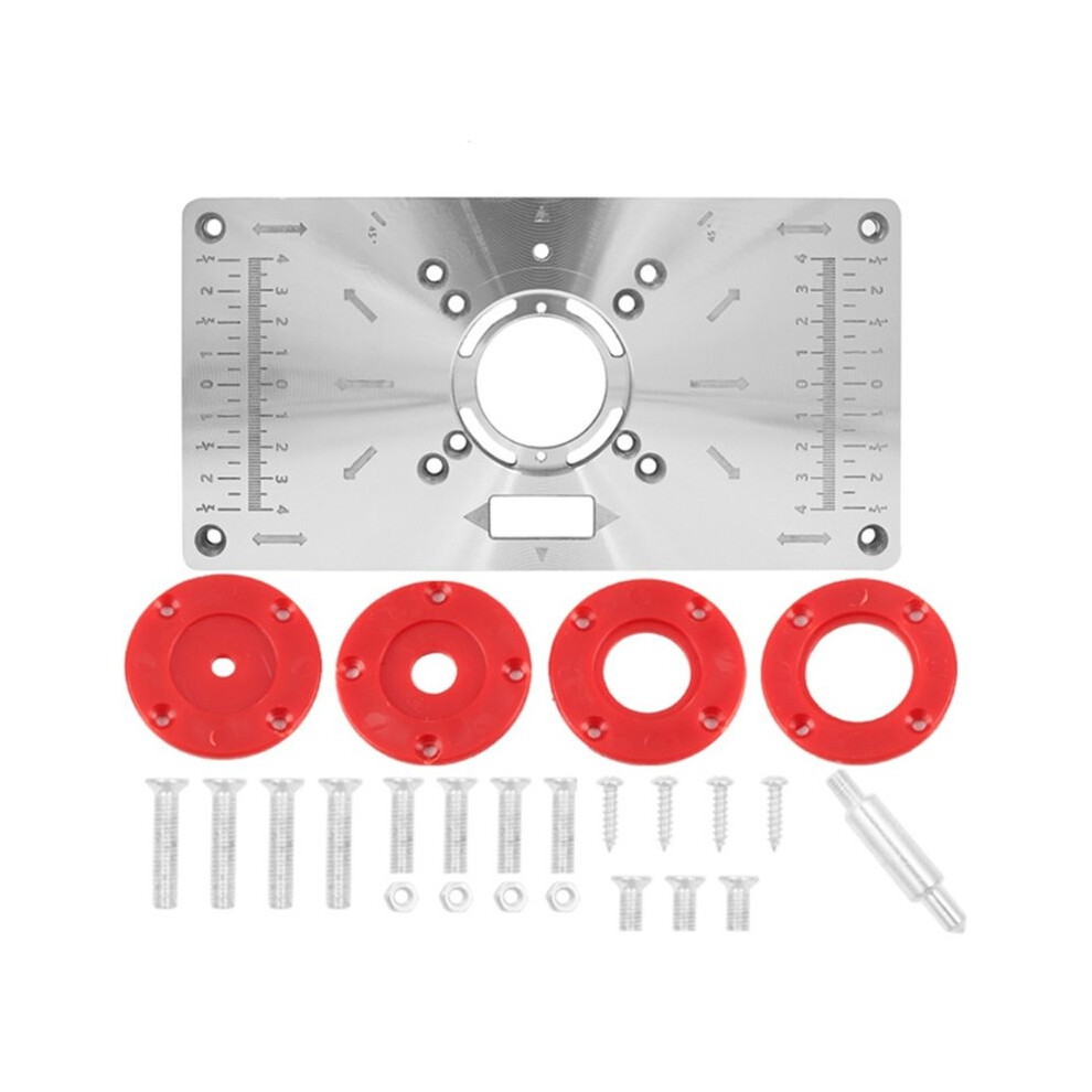 Aluminum Router Table Insert Plate For Woodworking - Milling & Trimming Red 4714191789052