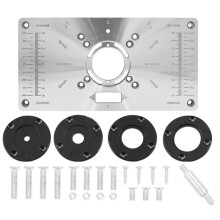 Aluminum Router Table Insert Plate for Woodworking - Milling & Trimming Black
