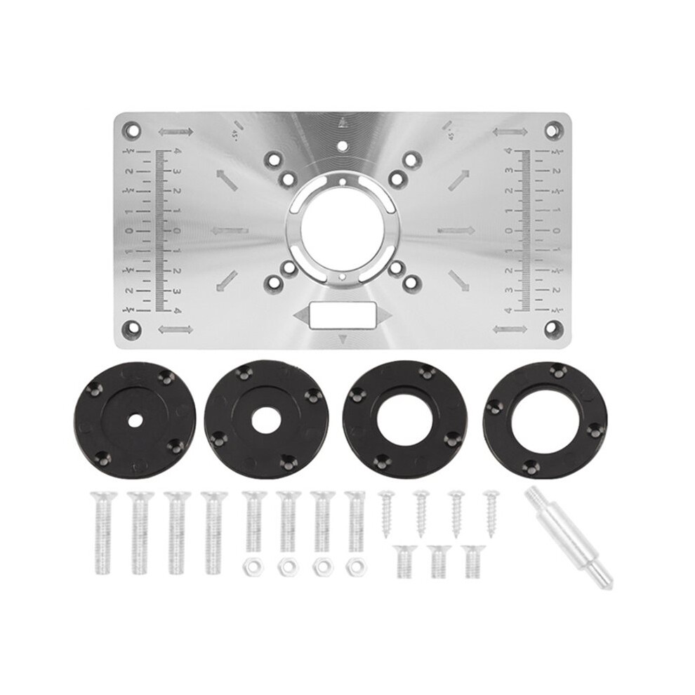 Aluminum Router Table Insert Plate For Woodworking - Milling & Trimming Black 4713780808839