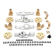 RC Car Front and Rear Axle Housing Brass Cup C Bridge Cover Kit for MJX 1/12 H12Y H12Y+ RC Car Accessories Silver