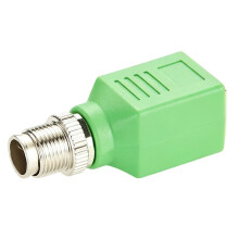 M12 X-Codierter 8-Pin-auf-RJ45-Adapter IP67 M12 auf RJ45 Cat6 Industrieller Ethernet-Geschirmter Stecker PCM-HD-0082