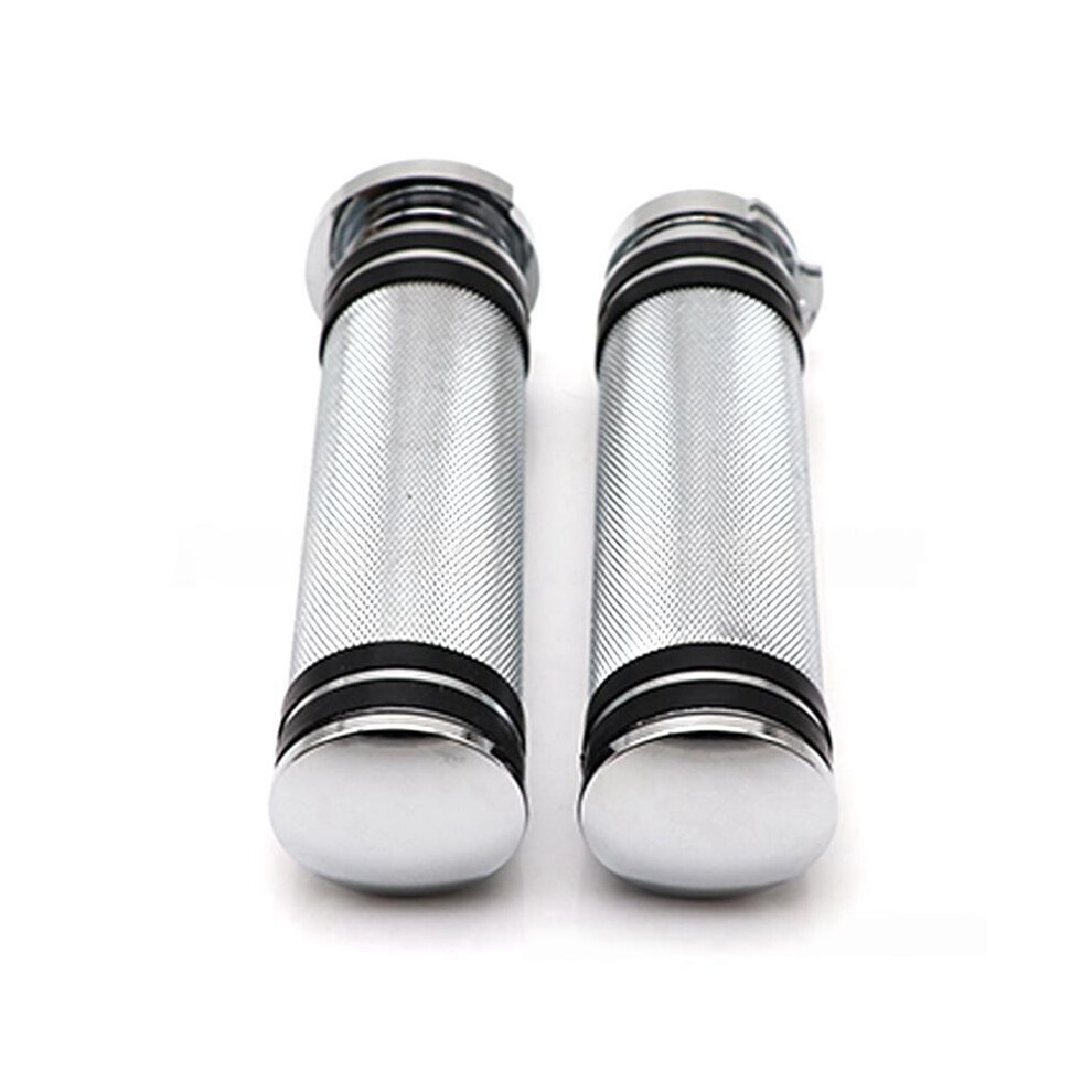 Motorcycle 25Mm Handle Bar Hand Grips Cnc Aluminum For Touring Sportster 883 1200 Vrsc Xl Silver 6032845784825