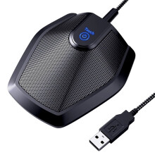 Conference USB Microphone, Omnidirectional Condenser PC Mic for Video Conference, Recording, Skype, Court Reporter