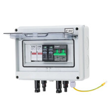 1 in 1 Out 600V Solar Photovoltaic PV Combiner Box with Protection 32A Fuse MCB SPD Waterproof IP65