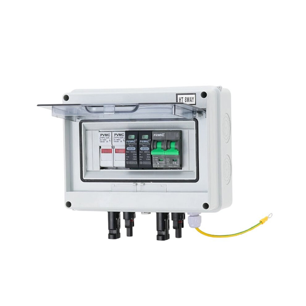 1 In 1 Out 600V Solar Photovoltaic Pv Combiner Box With Protection 32A Fuse Mcb Spd Waterproof Ip65 4712762767775