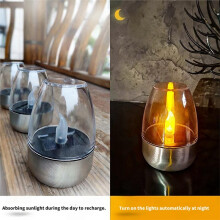 Conjunto de 6 Velas Solares de Chá para Uso Externo, À Prova D'Água, Ideais para Decoração de Pátios, Jardins e Camping, Além de Proporcionar