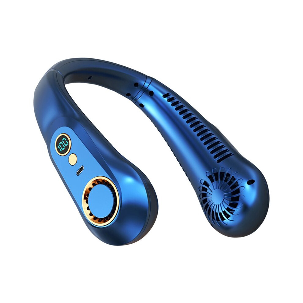 Summer Portable Hanging Neck Fan Bladeless Neckband Fan Digital Display Power Air Cooler Usb Charging Electric Fans 4712635881829