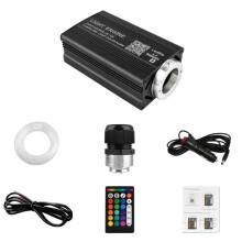 Auto-Sternenhimmel-Licht, Glasfaserbeleuchtung für Zuhause, Atmosphärenlampe mit Musiksteuerung, Bis zu 26 W, 8 Farben, 2 M X 500 Streifen