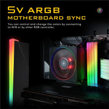 Cooler para Memória RAM ARGB 5V DDR com Dissipador de Calor para PC, Compatível com Jogos, DDR3 e DDR4, com Aura Sync, RGB Fusion Preto