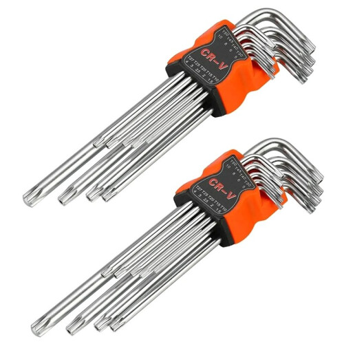 Torx Wrench Screwdriver Bits Star Spanner Key Hand Tools L Type Double-End Screwdriver Hex Allen Key Set Repair Tools