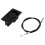 1set Black Aluminium Alloy Replacement Pull Handles with 85cm Cable for Deck Chairs and Garden 1
