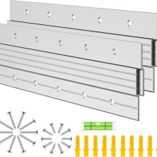 2 Pairs 12 Inch French Cleat Hanger 80 Lbs Load Heavy Duty French Cleat Picture Hanger Aluminum Alloy Mirror Hanging