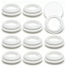10 Silikon-Gummistopfen für Runde Löcher - 1-1/8" (28 mm), Schwarze Schnappverschluss-Stopfen, B