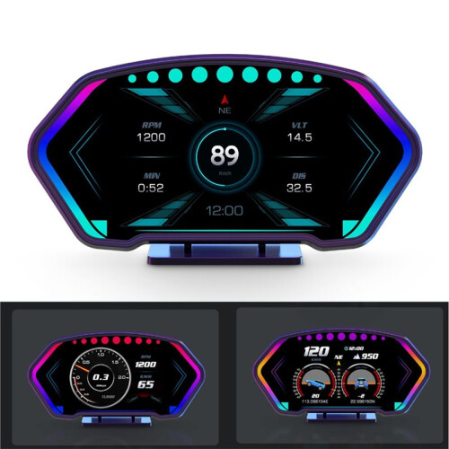 36 Functions P3 HUD OBD+Positioning System Dual System Car   Display Speedometer Tachometer Water Temp