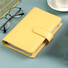 Antner A6 Kpop Photocard Binder 6-Ring Collector Album with Multi-Size Photo Protectors, Lemon Yellow