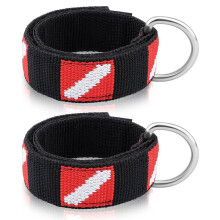 Wrist Strap, Adjustable Wristband with Stainless Steel D Ring, Suitable for Dive Flashlights, Cameras, Compass