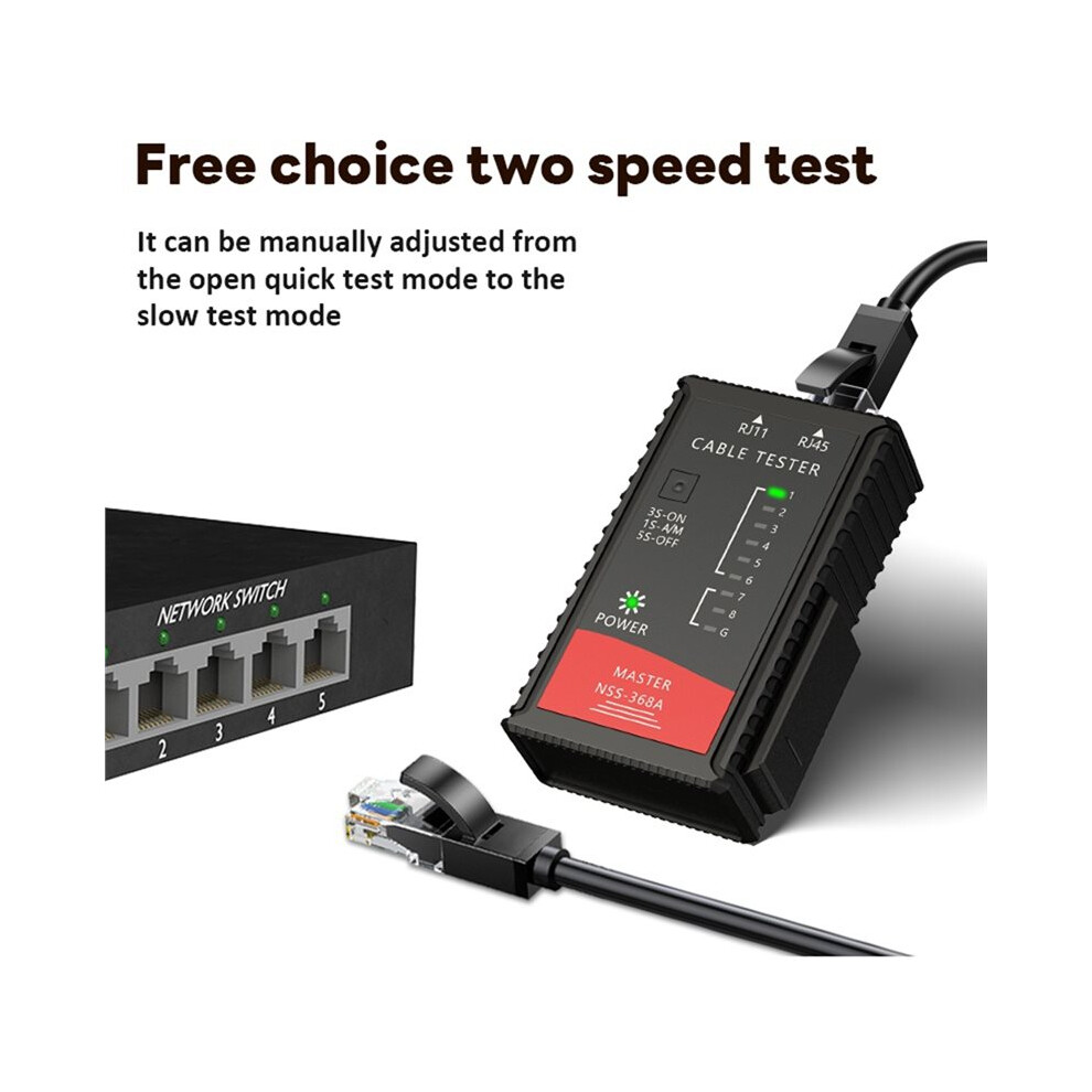 Cable Tester Rj45 Network Cord Tester Cat5e Cat6 Cat7 Burn Battery Power 8P8c 6P8c Transmitter Receiver Lan Tester 6032048559596