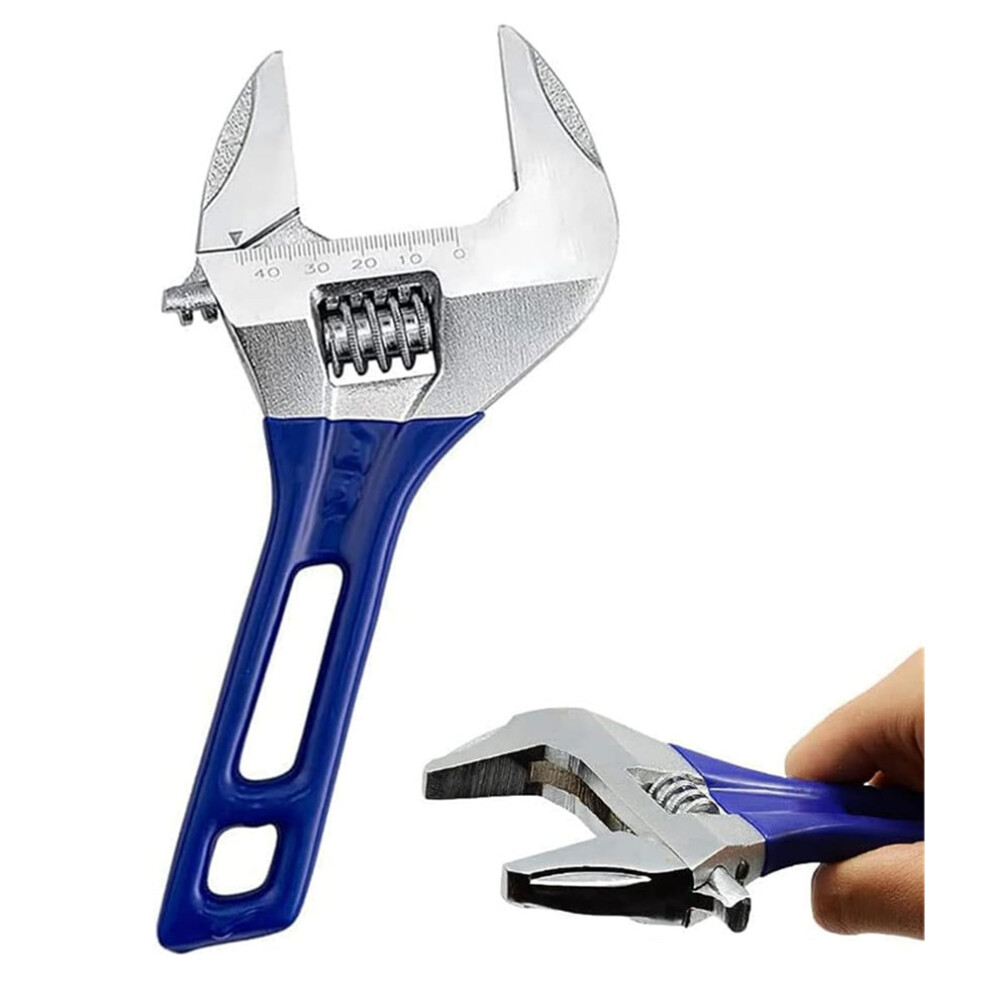 Short Handle Spanner Adjustable Wrench With 45 Mm Wide Jaw Opening For Plumbing Auto Repair Home Maintenance 4017648546841