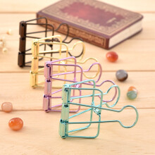 (40pcs) Rosegold Binder Clips Paper Clip Office School Supplies Binding Supplies Files Bag Documents Bag Clips Metal Clips