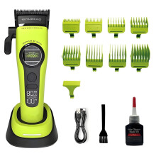 Kemei Men'S Hair Clipper Kemei Professional Hair Clipper, External Rotor with Charging Base, Brushless Motor, Hair Clipper