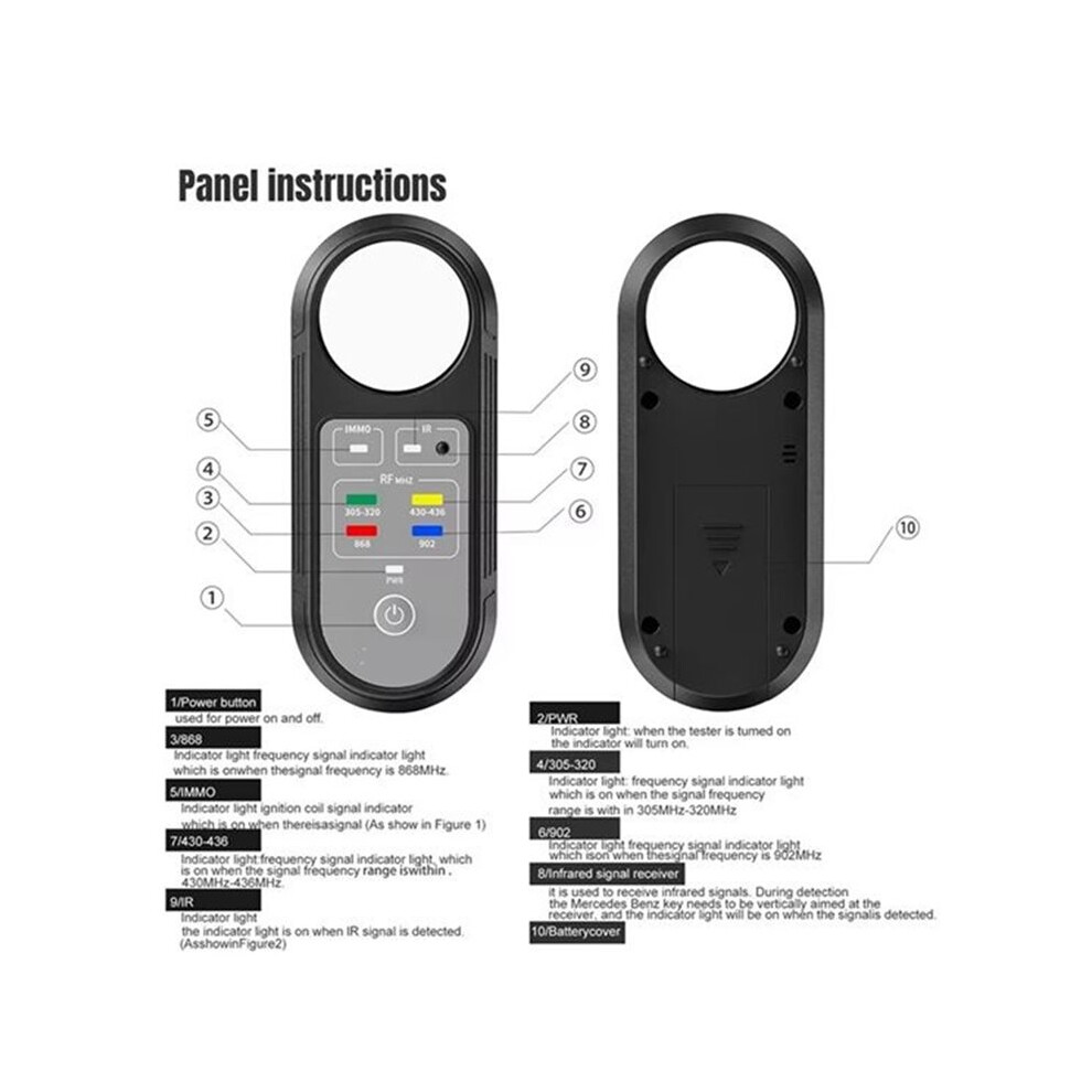 Xhorse 1Pc V2 Car Remote Tester Remote Frequency Test Infrared Signal Detection Tools 315Mhz 868Mhz 433Mhz For Car Key 6033793853090