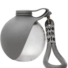 Botella para Beber de Perros con Tazón de Silicona 285ml Botella de Agua A Prueba de Fugas para Gatos y Perros Dispensador Portátil para Exteriores