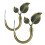 2pcs Curtain Wall Hook, Wall Hook, Simple U-Shaped Leaf Decoration  Hook, Curtain Hook Without Straps 1
