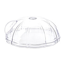 Tampa Protetora Transparente para Micro-Ondas com Saídas de e Alças para Manter Os Alimentos Aquecidos.