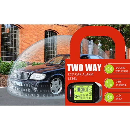 Car Two Way Alarm System Immobilizer Remote  Keyless Entry  Central Locking Control with Full Security Set