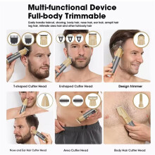 YJ-101 met Oplaadstation IPX6 Body Baardfolie Scheerapparaat Gezichtstrimmer Haartrimmer voor Mannen 6-in-1 Oplaadbaar Elektrisch Scheerapparaat 20mm