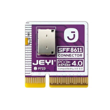 JEYI Tarjeta Adaptadora PCIe 4.0 A OCuLink SFF8612 Interfaz Base para Tarjeta Gráfica Externa / Adaptador de Expansión SSD