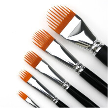 5Pcs Grainer Brush Set, Professional Artist Paint Brush, Nylon Bristles Painting Brushes,Comb Round Tip Brushes