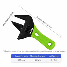 Industrial Grade Thin Mouth Pointed Mouth Wrench with Large Opening for Plumbing Bathroom