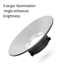 High Reflectivity Wide Reflector Dish Bowens Mount for Outdoor Photography Expands Light Spread Reduces