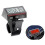 Motorcycle Ebike Solar Power Clock with Date Week Temperature LCD Backlit Display Waterproof Thermometer with Stand A 1