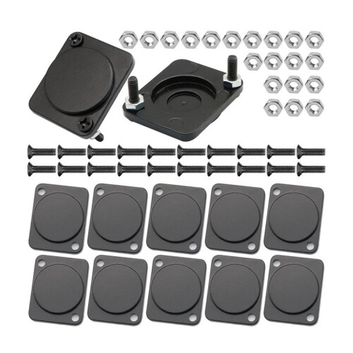 12er-Pack Einbau-Blindplatten für Chassis- und XLR-Anschlüsse