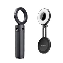 MT71 Magnetic Selfie Stick with Fill Light Telescoping Pole Phone Handle Desktop Tripod for Travel Live Streaming